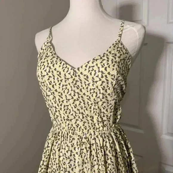 NWT Beachgold Women's  Green Karla Backless Midi Dress Small Open Back Tiered - Picture 7 of 11